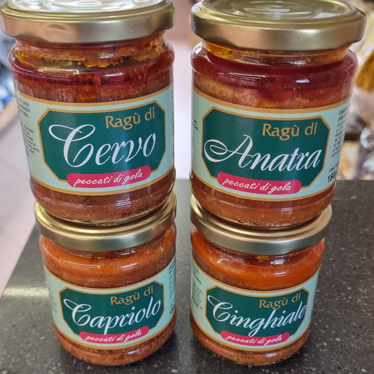 RAGU' DI CERVO-ANATRA-CINGHIALE-CAPRIOLO