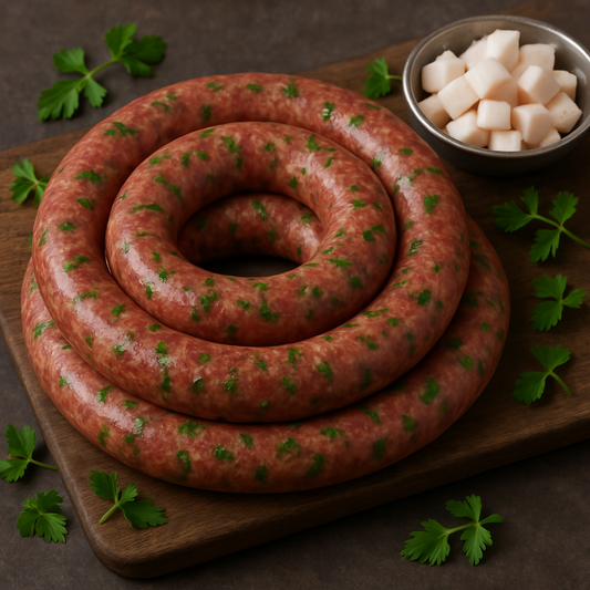 SALSICCIA 100%EQUINO CON PREZZEMOLO E LARDO SOFFICE